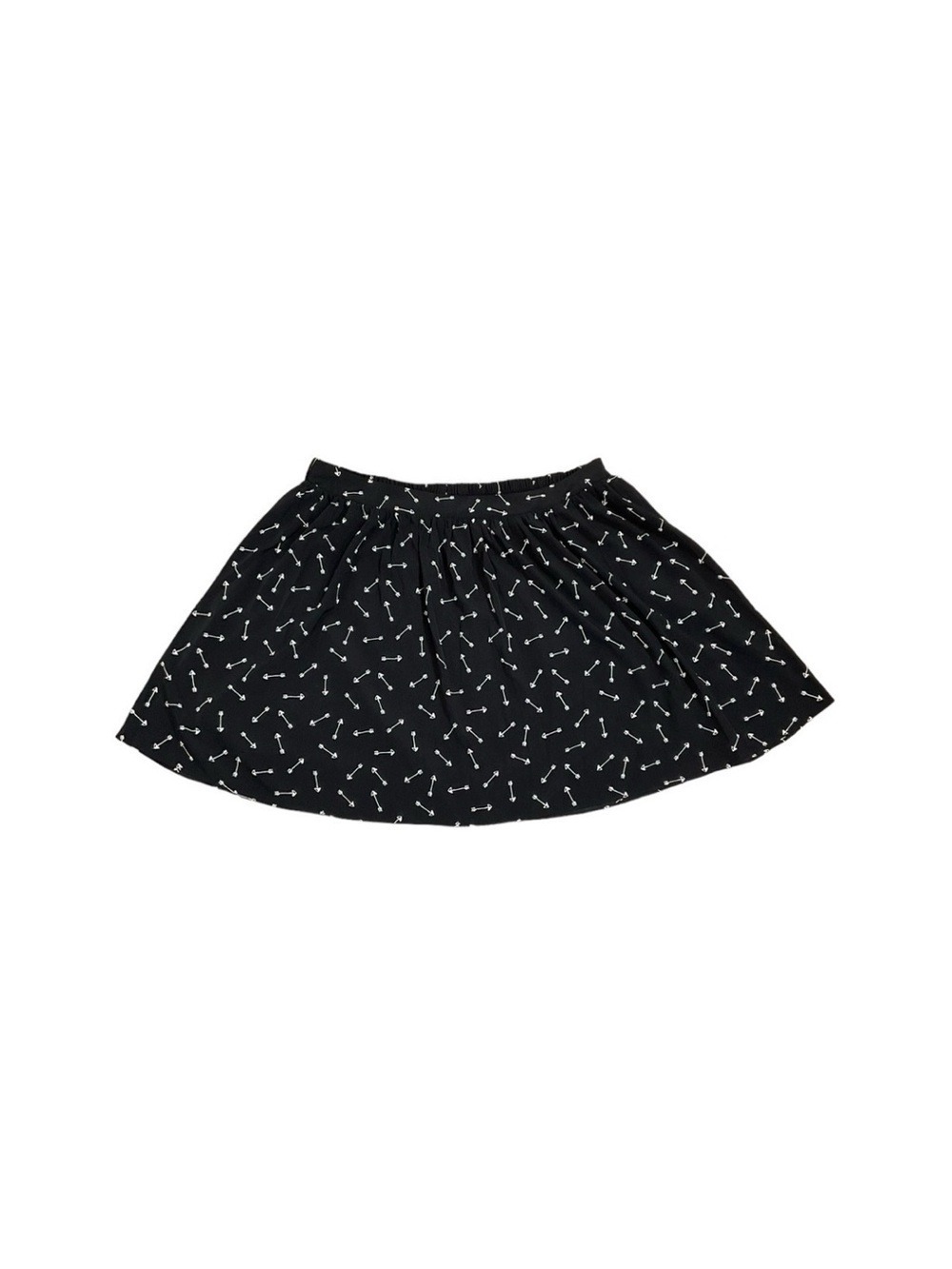 NWT LC Lauren Conrad Date Night Printed Flirty Skirt Arrow Hearts Print Large